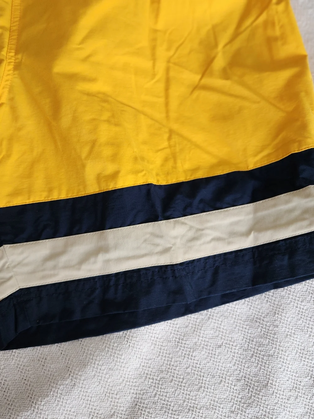 Sonoma Sport Men's Yellow Swim Shorts with Navy Logo [L]